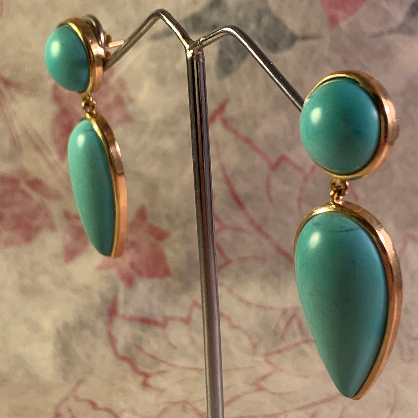Vintage modern turquoise earrings