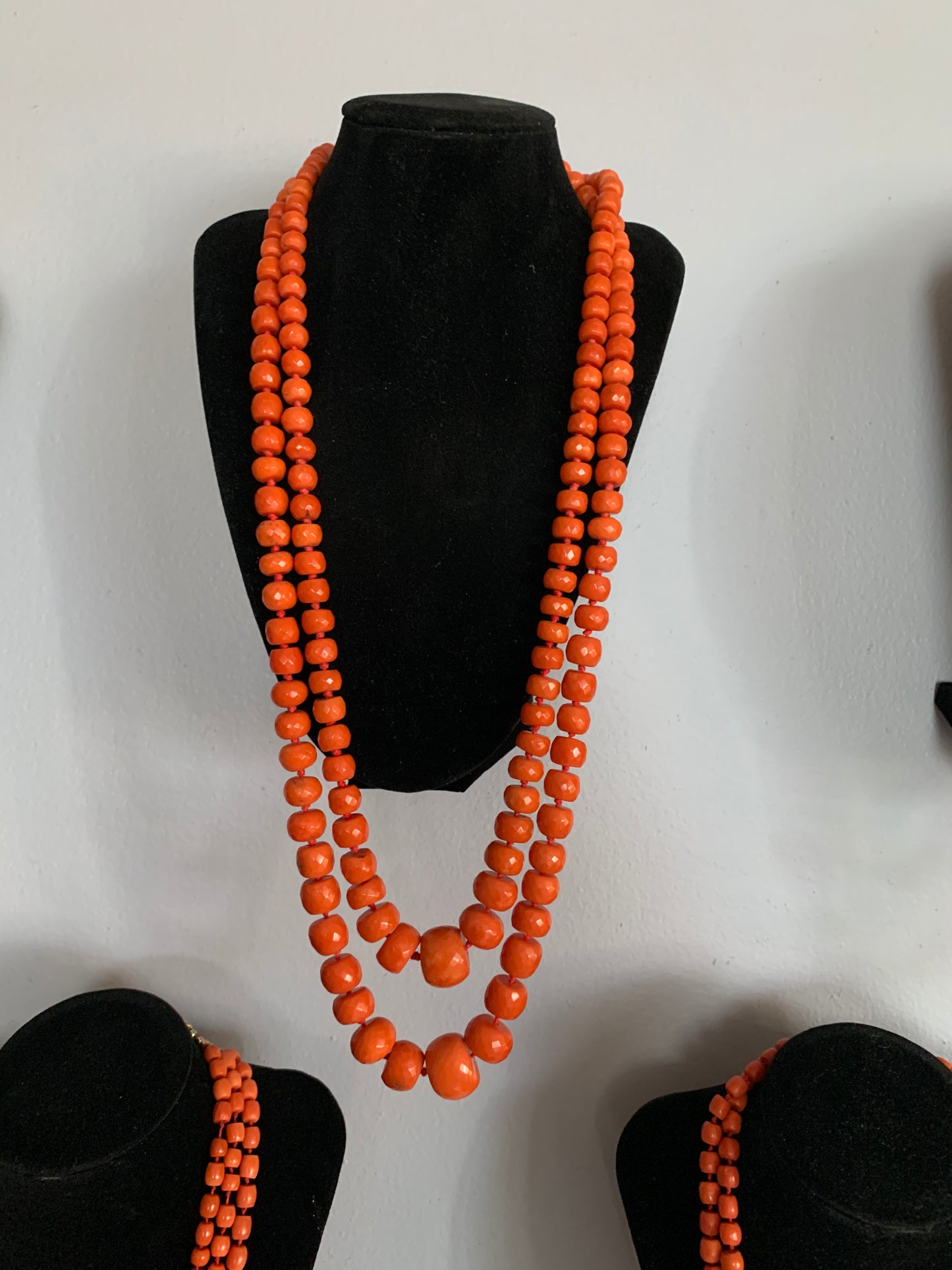 A double strand Antique Tibetan coral beads necklace