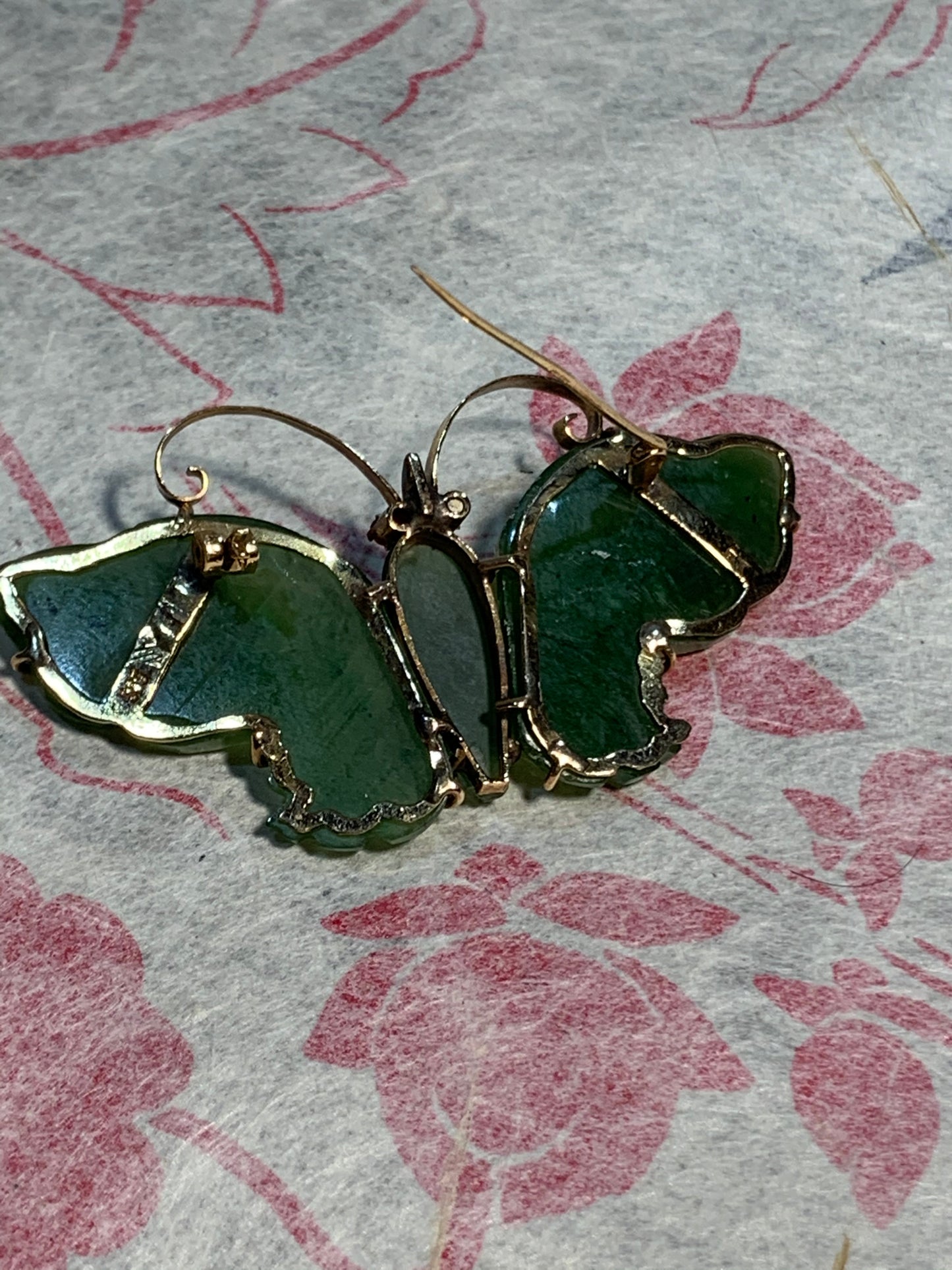 Antique jade brooch