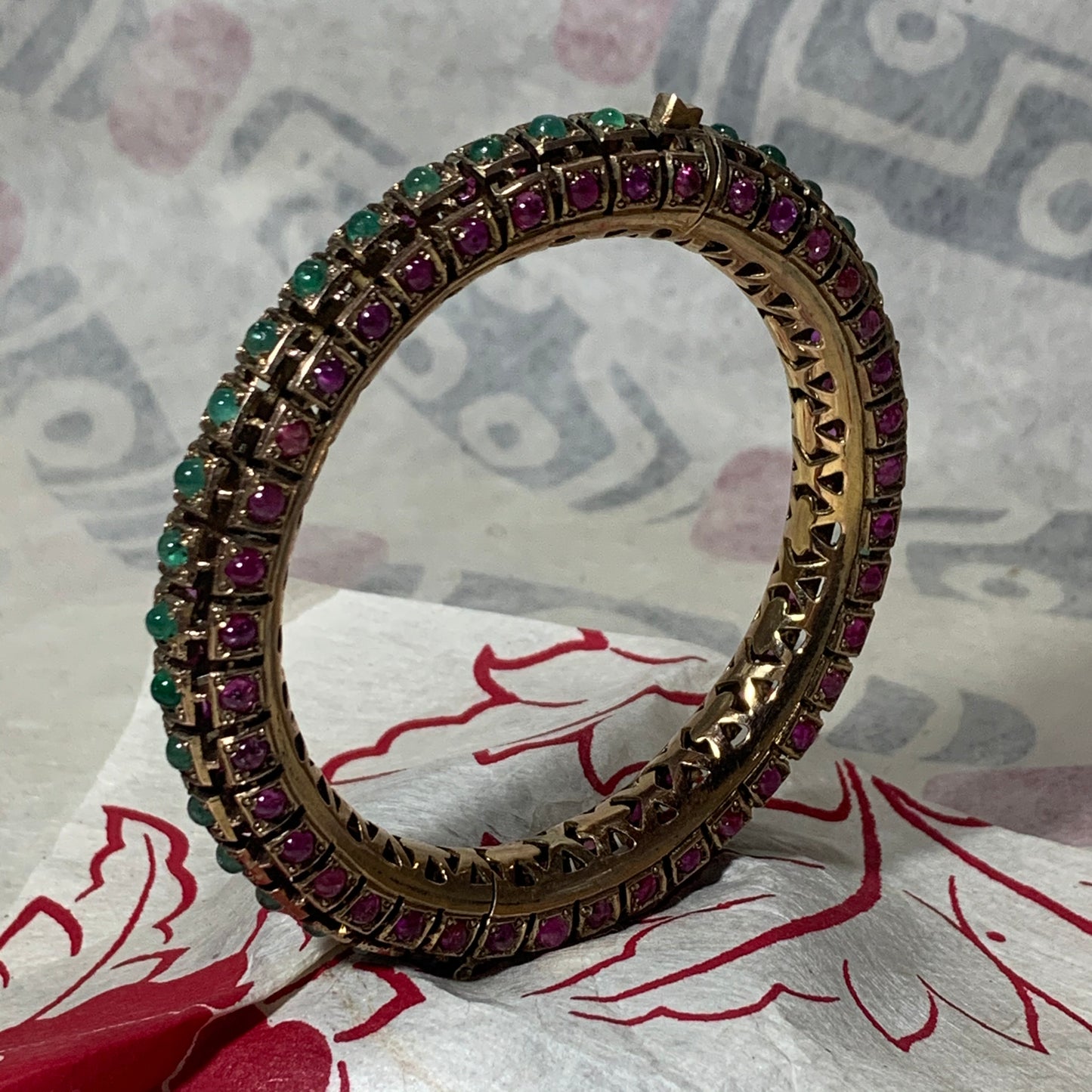 Antique gold bangle bracelet