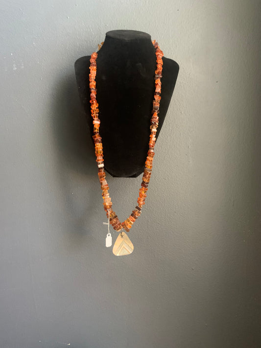 An amber necklace