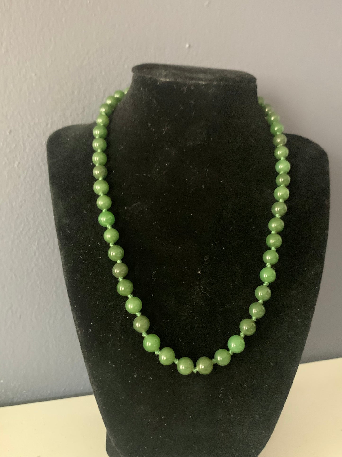 A jade necklace