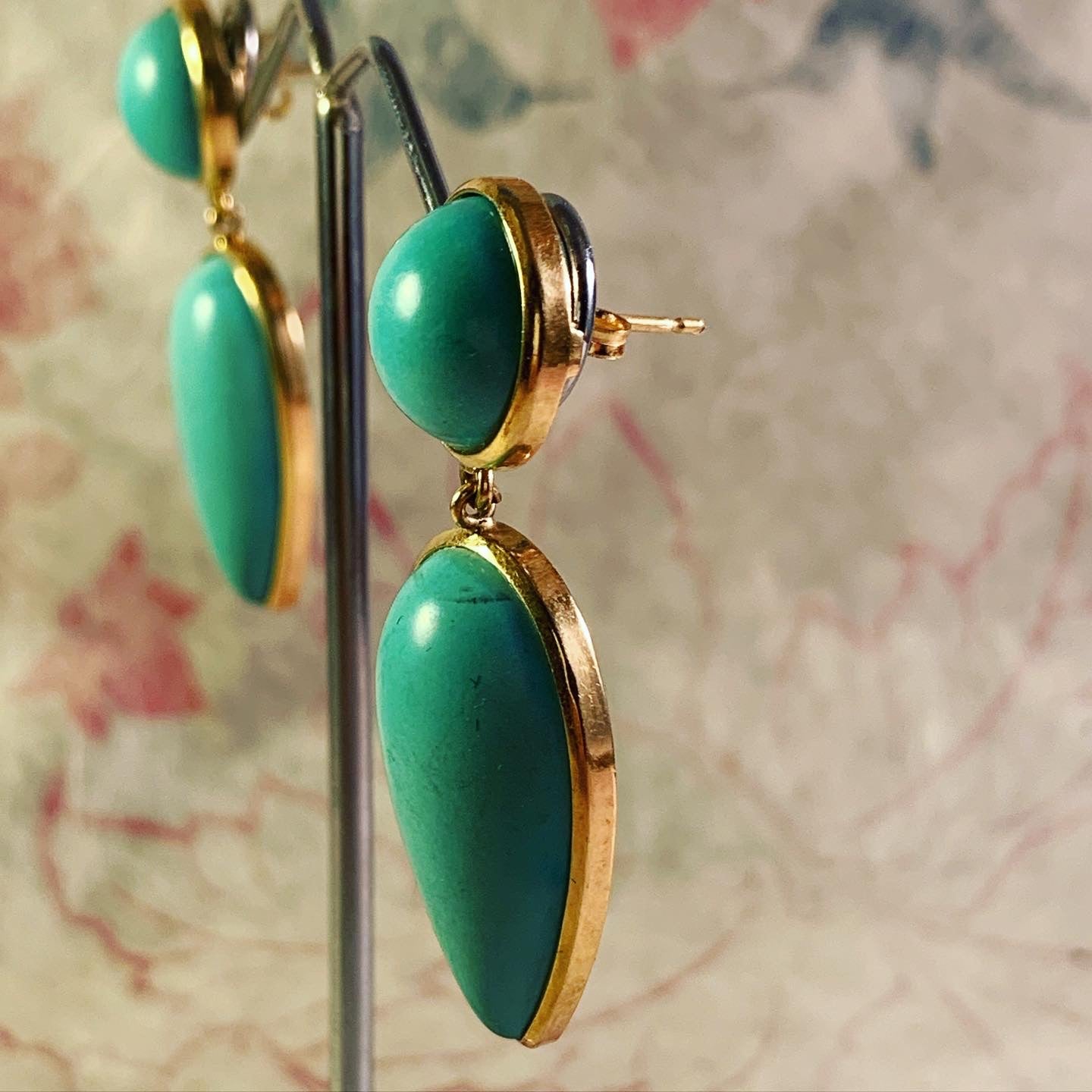 Vintage modern turquoise earrings