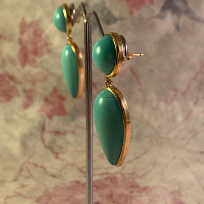 Vintage modern turquoise earrings