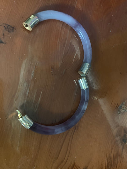 Lavender jade glass bangles