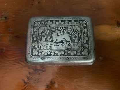 A silver box