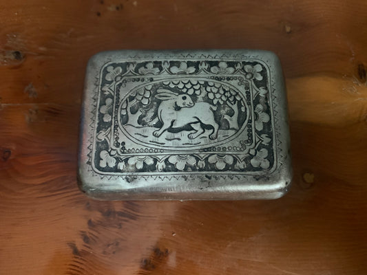 A silver box