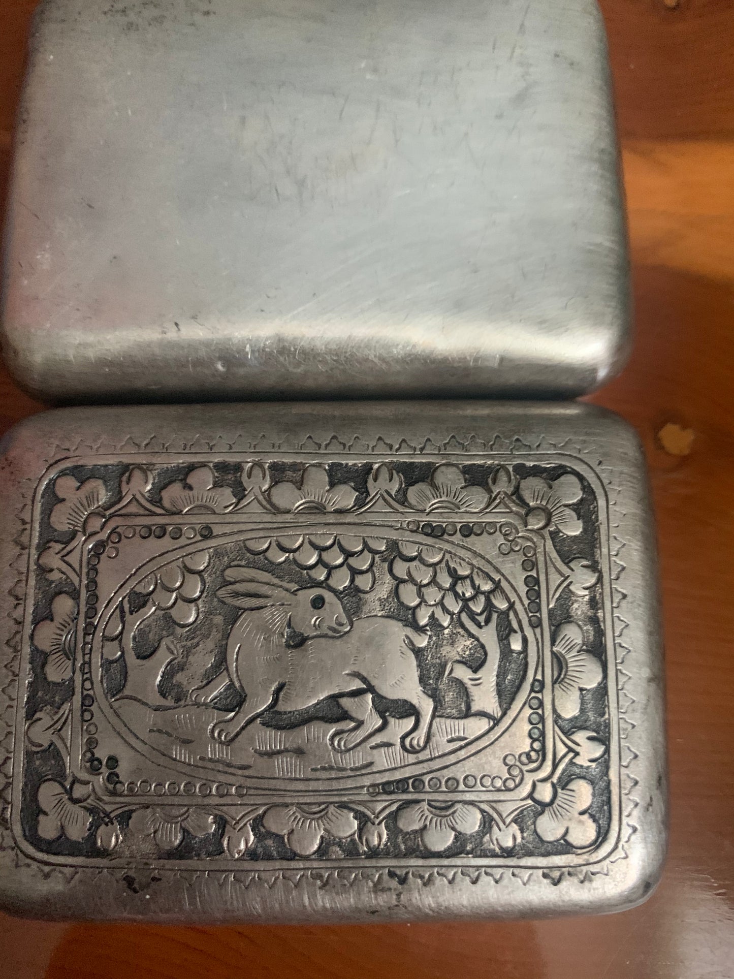 A silver box