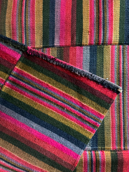An antique Tibetan woman’s hand-woven, woolen apron - pangden.