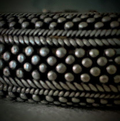 An antique Indian silver cuff bangle