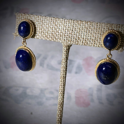 Lapis lazuli gold earrings
