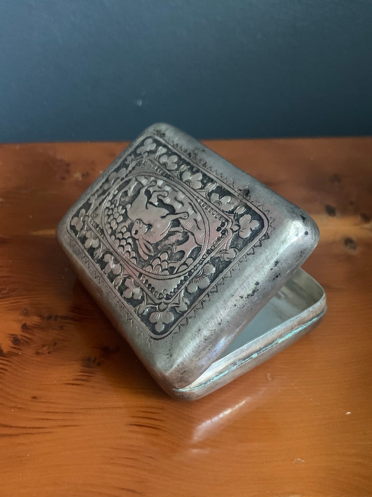 A silver box