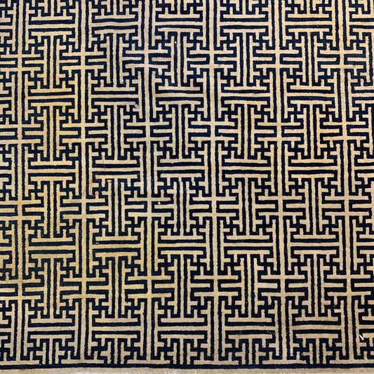 Antique Peking / Ningxia swastika rug