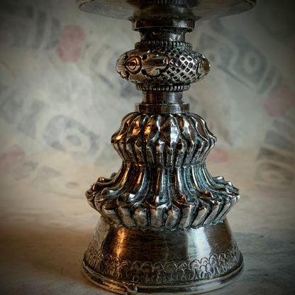 A silver Tibetan butterlamp