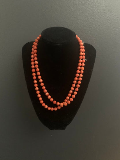 A coral necklace
