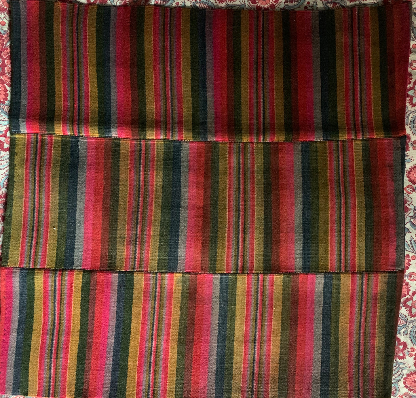 An antique Tibetan woman’s hand-woven, woolen apron - pangden.