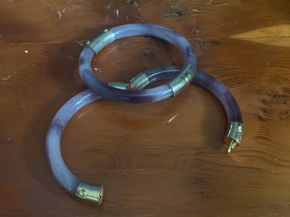 Lavender jade glass bangles