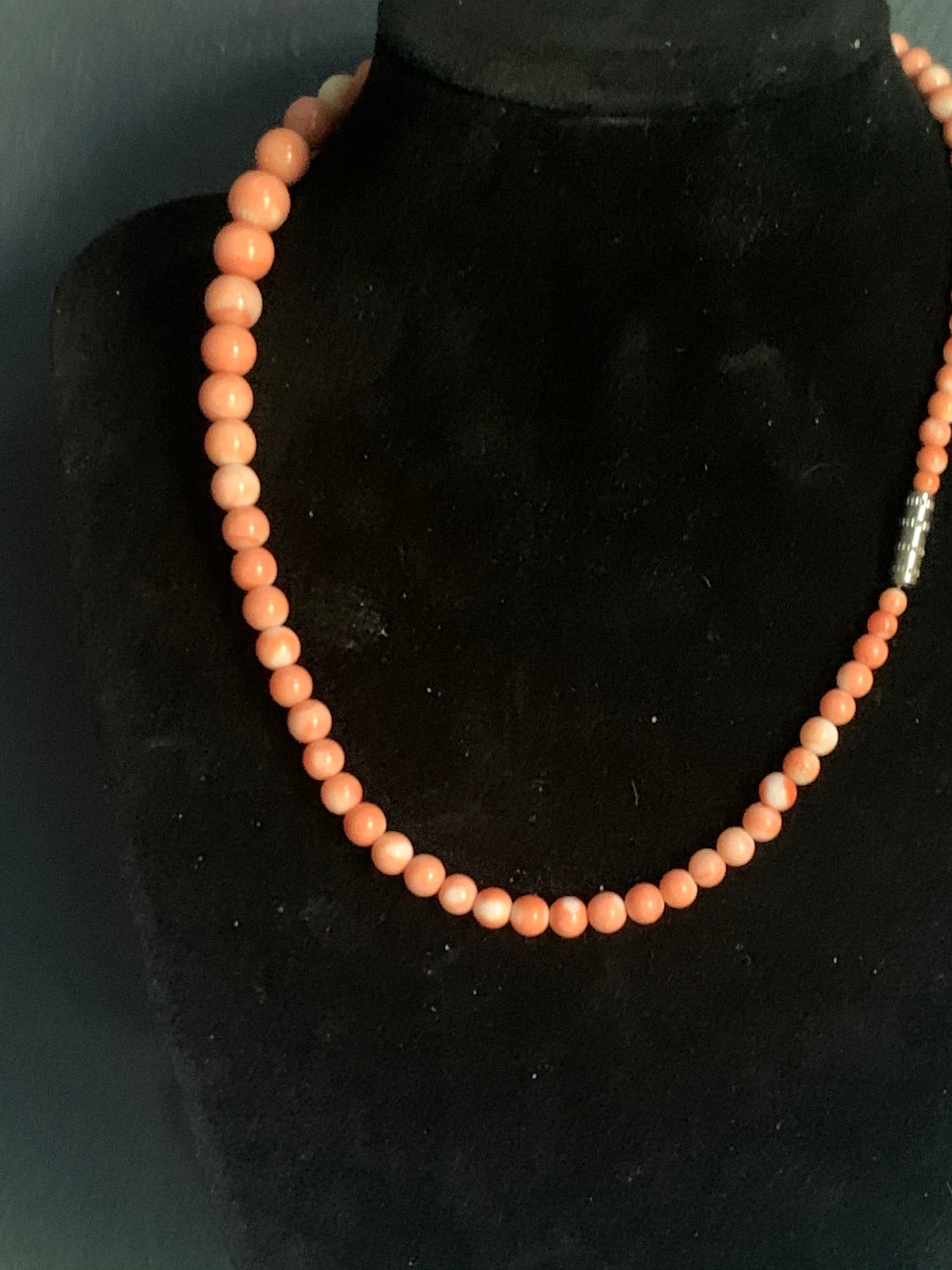 Angel skin coral necklace