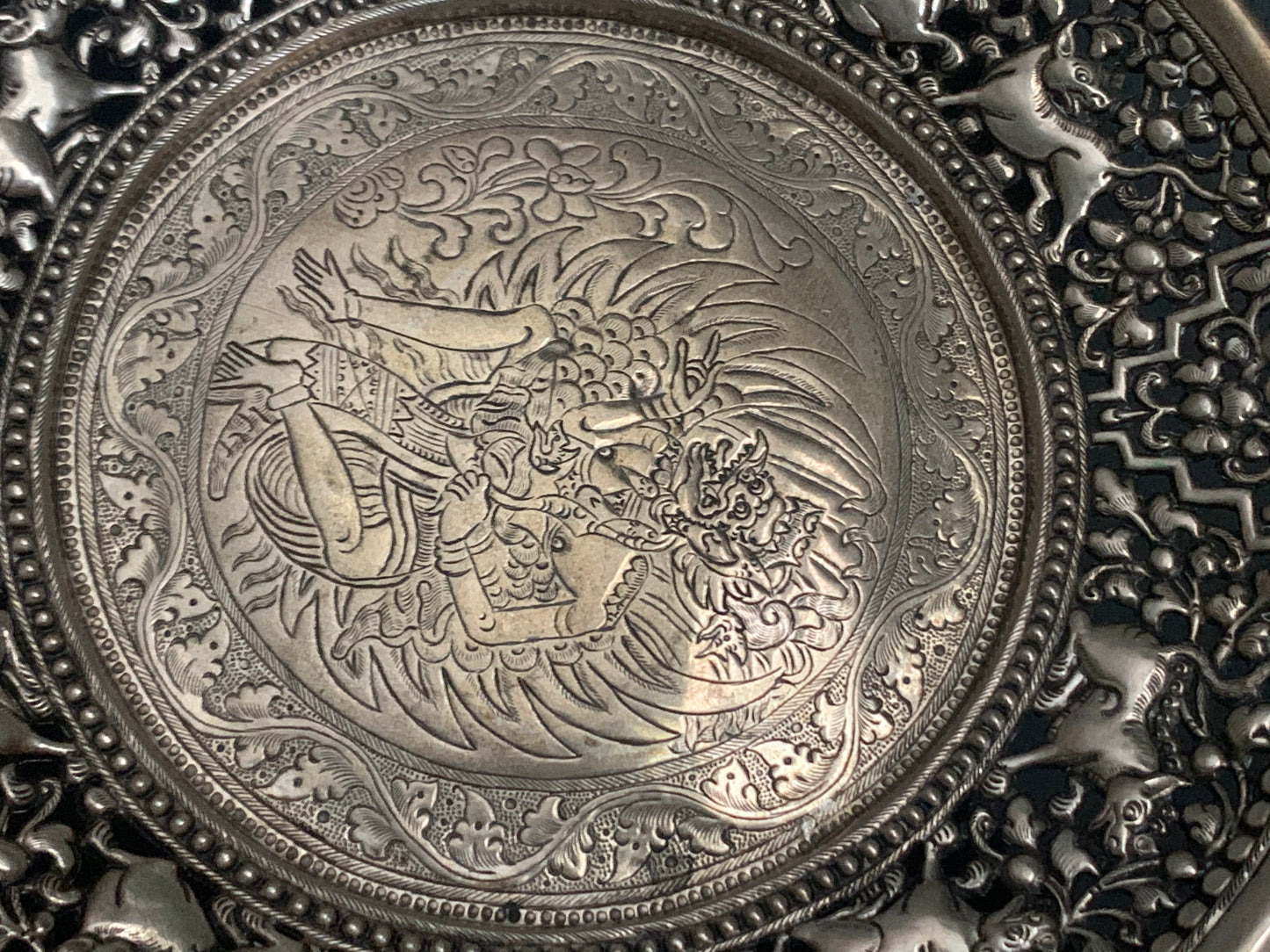 A silver plate