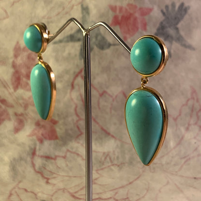 Vintage modern turquoise earrings
