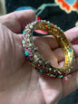 A vintage Indian gold bangle