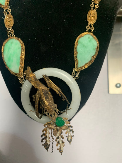 A jade necklace