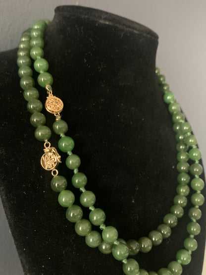 A jade necklace