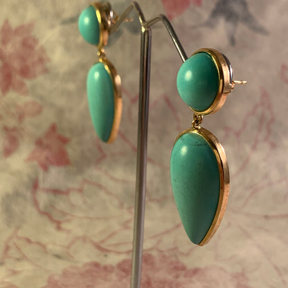 Vintage modern turquoise earrings