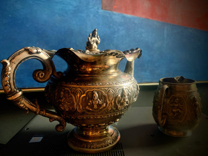 A silver tea set