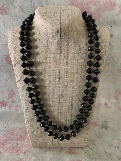 An antique faceted garnet necklace