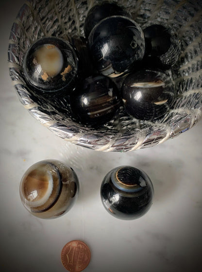 Banded agate beads