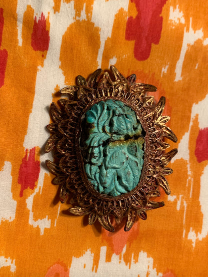 Turquoise brooch