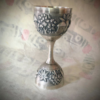 An antique Indian silver jigger