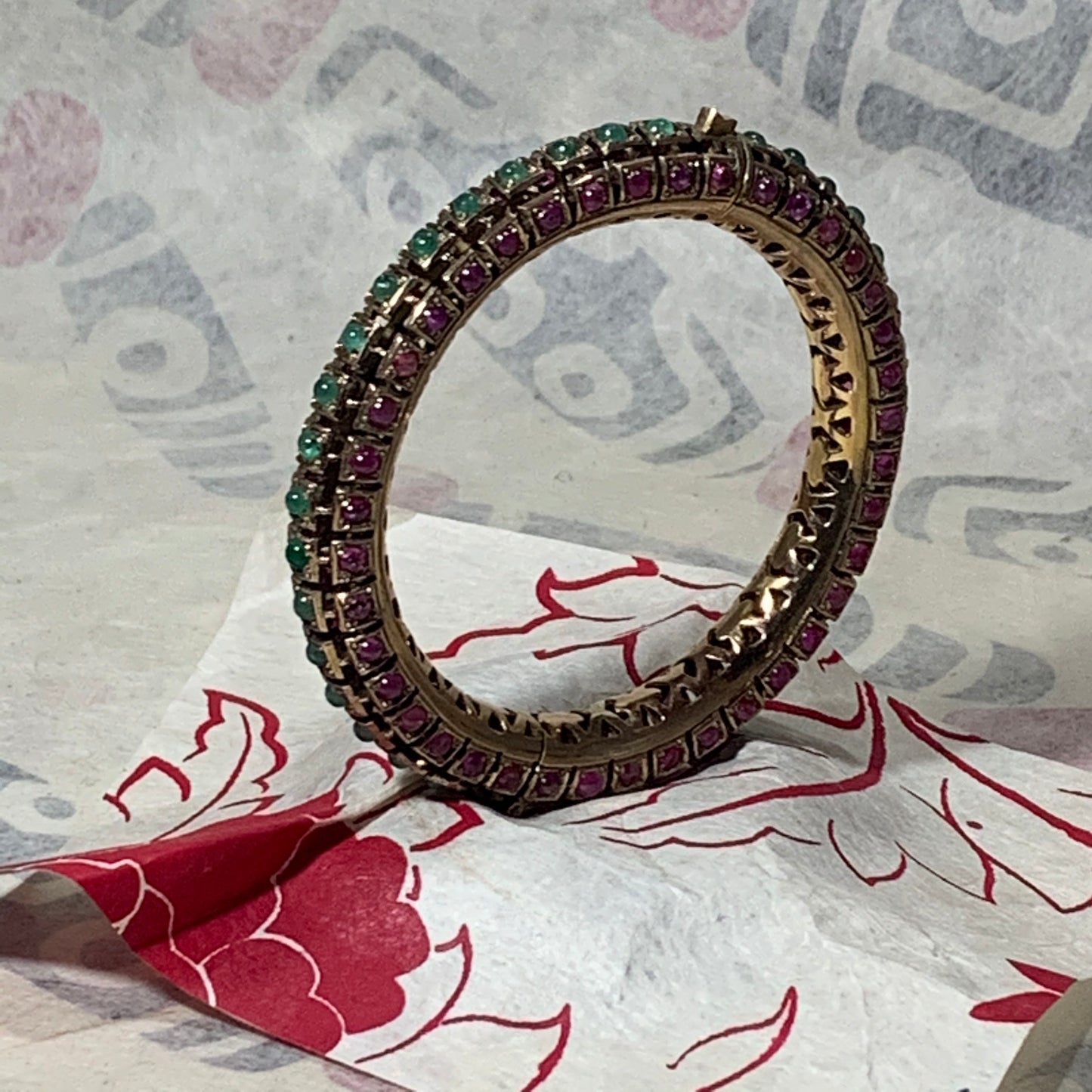 Antique gold bangle bracelet