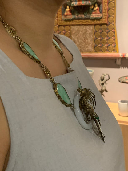 A jade necklace