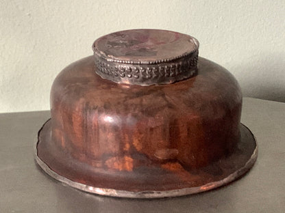 Tibetan wooden cup with silver details