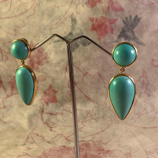 Vintage modern turquoise earrings