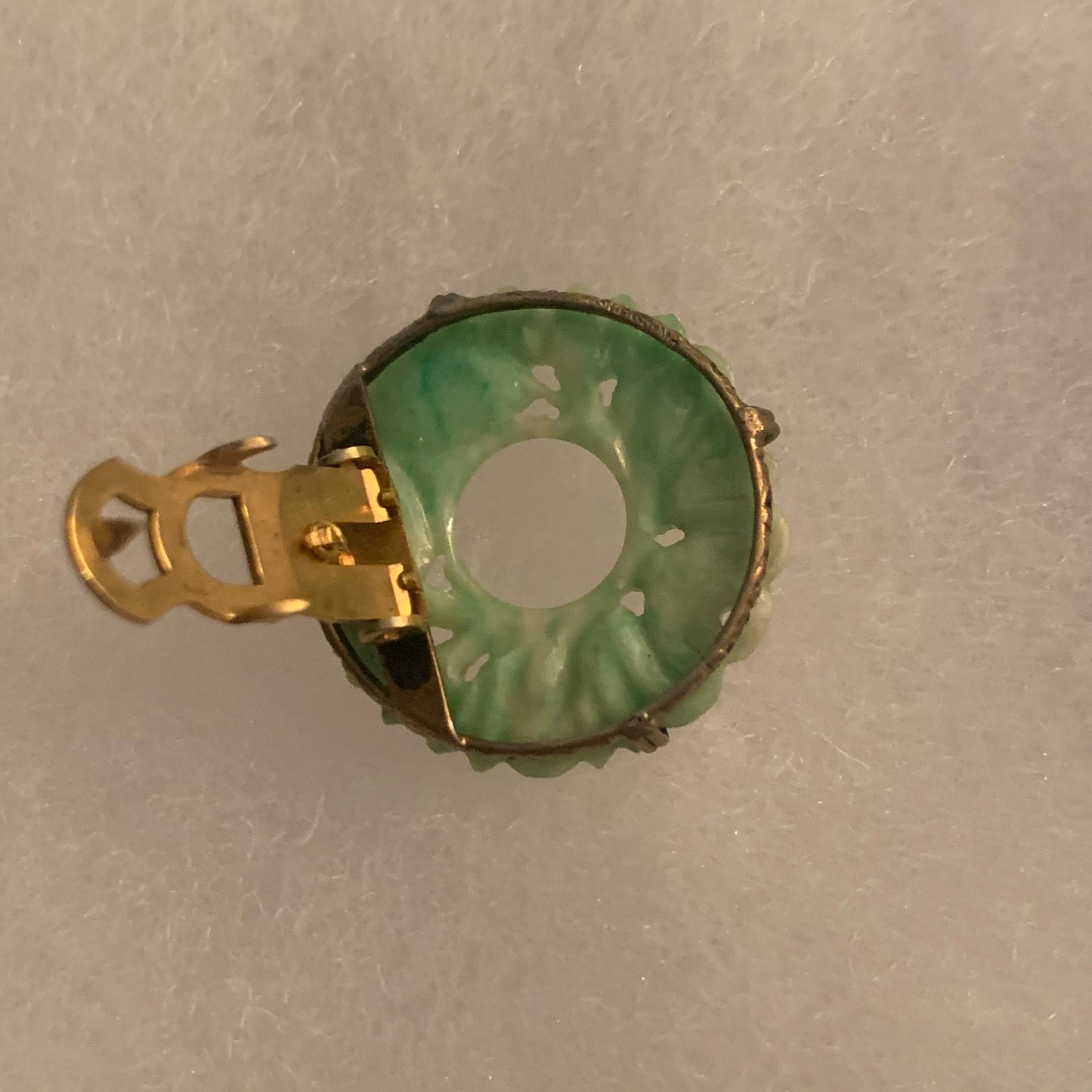 Vintage jade clip