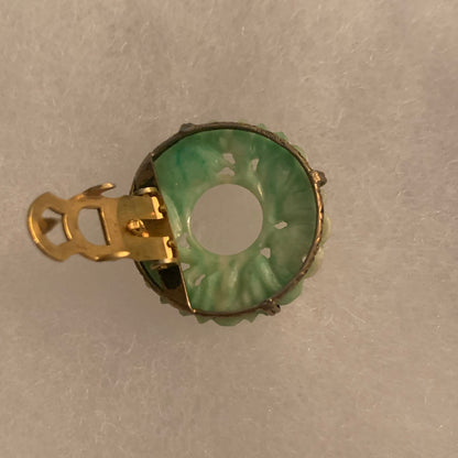 Vintage jade clip