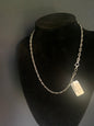 A silver chain necklace
