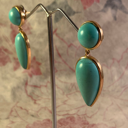 Vintage modern turquoise earrings