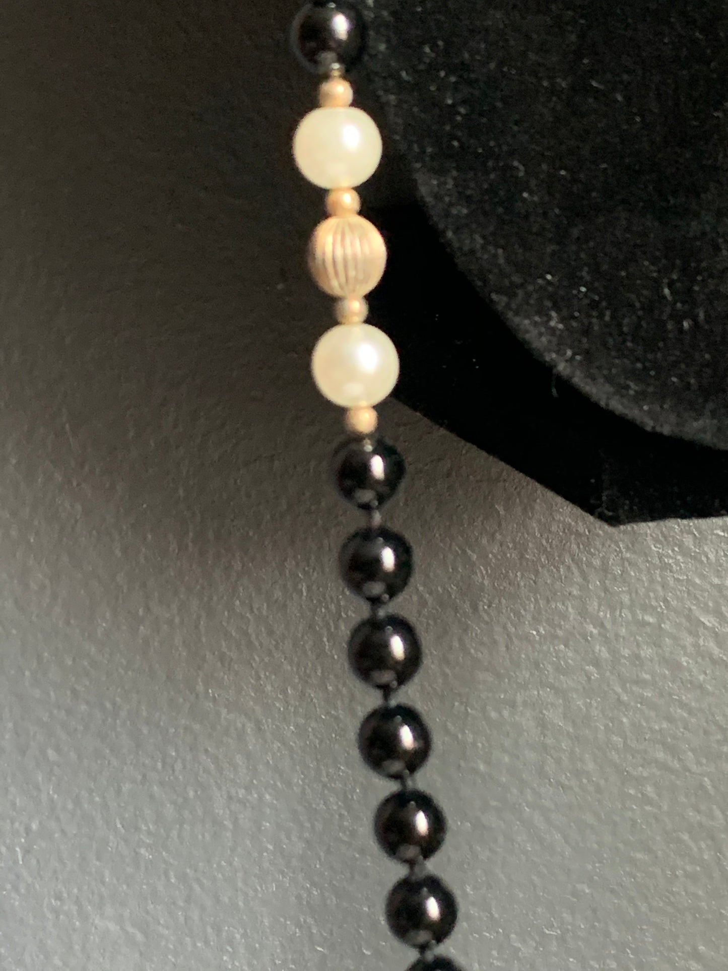 A black agate necklace