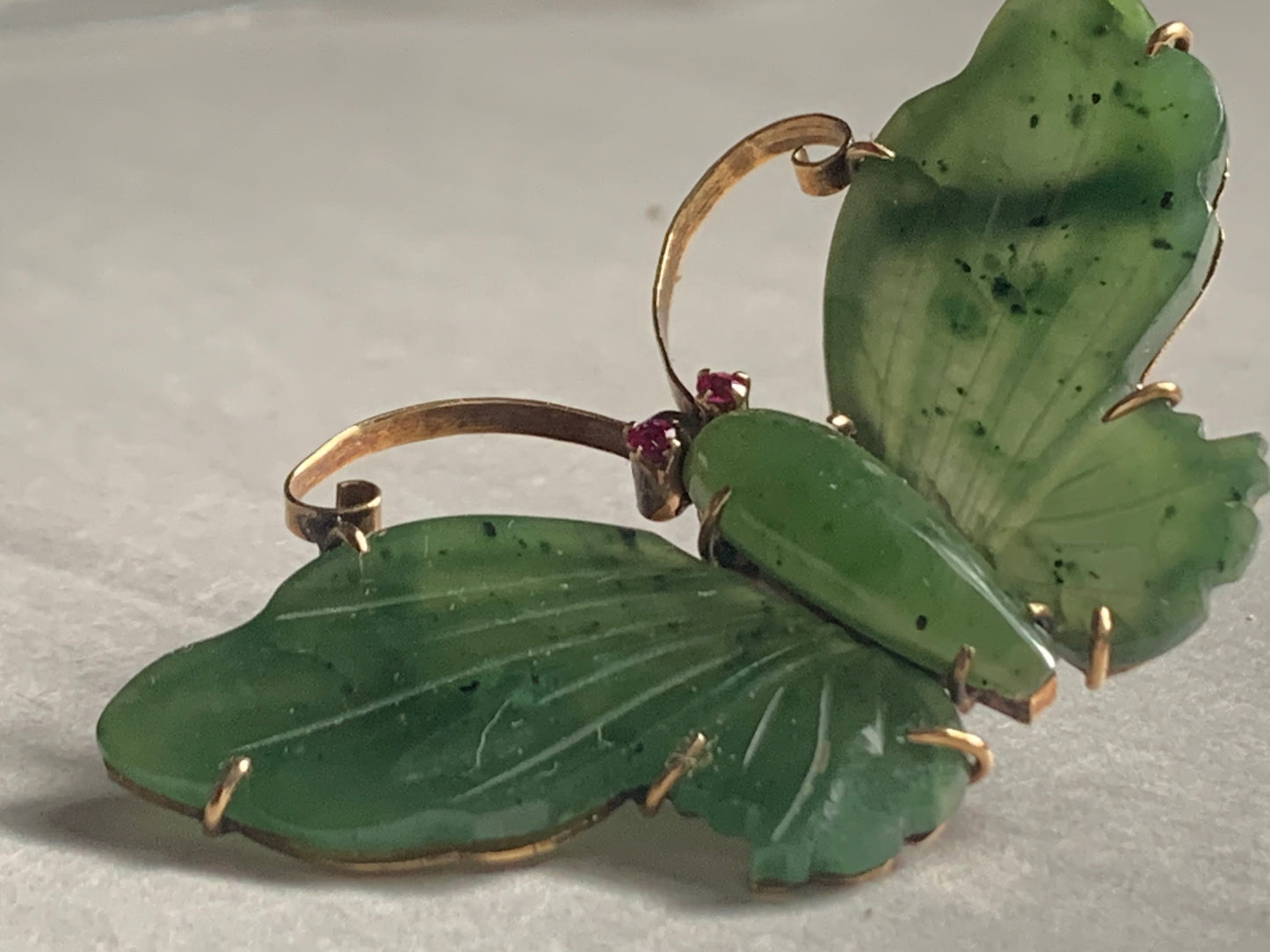 Jade -nephrite brooch