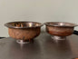 Wooden Tibetan bowls with silver details