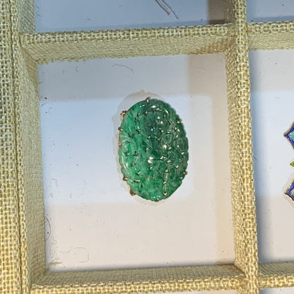 Vintage jade brooch