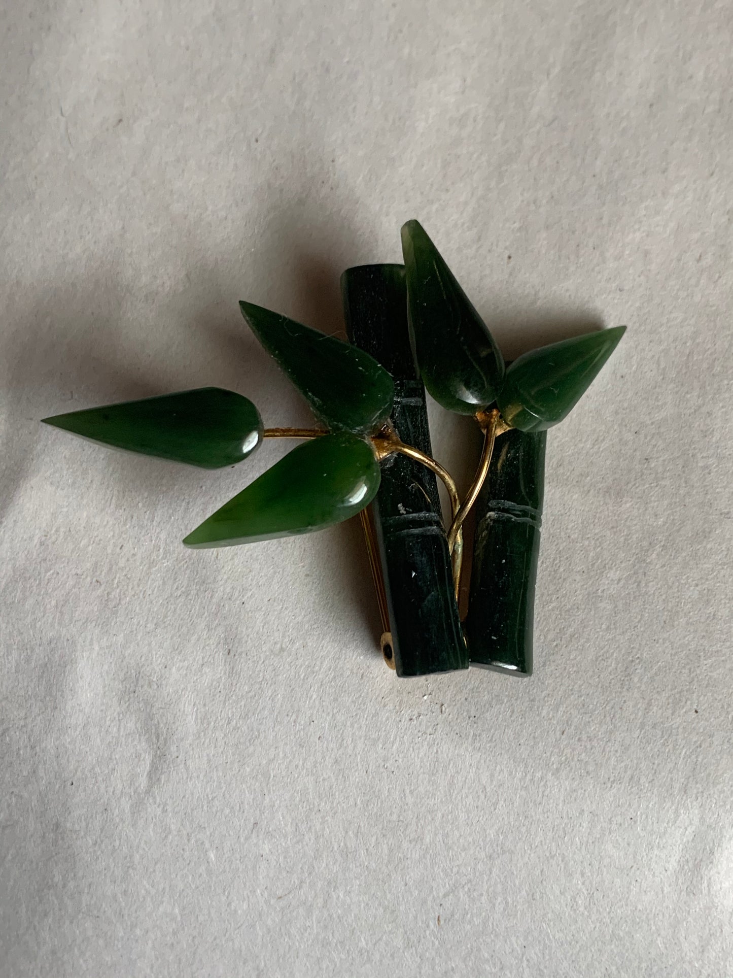 A jade nephrite brooch