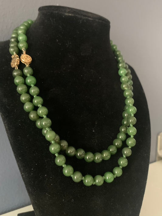 A jade necklace