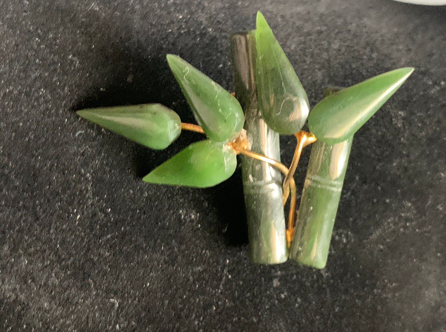 A jade nephrite brooch