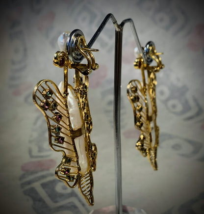Vintage butterfly ear rings