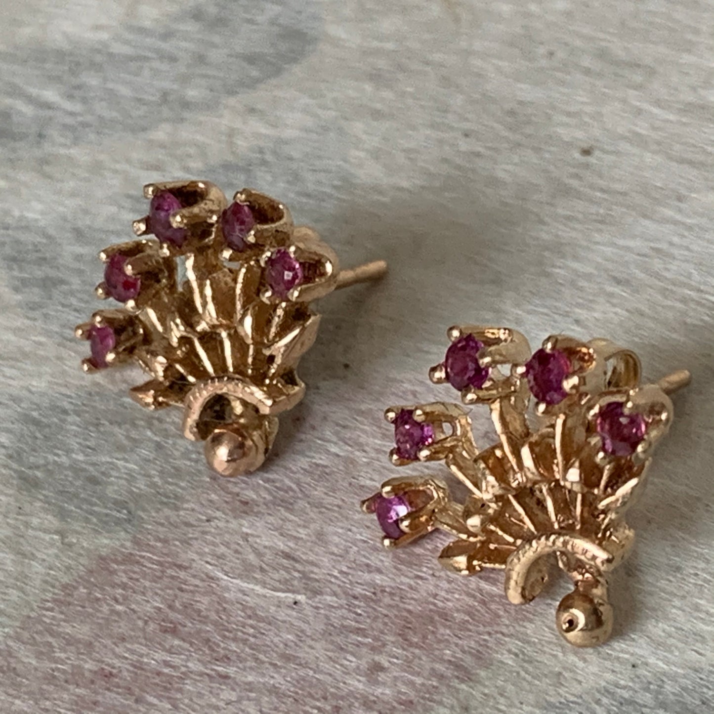 A pair of Ruby earrings